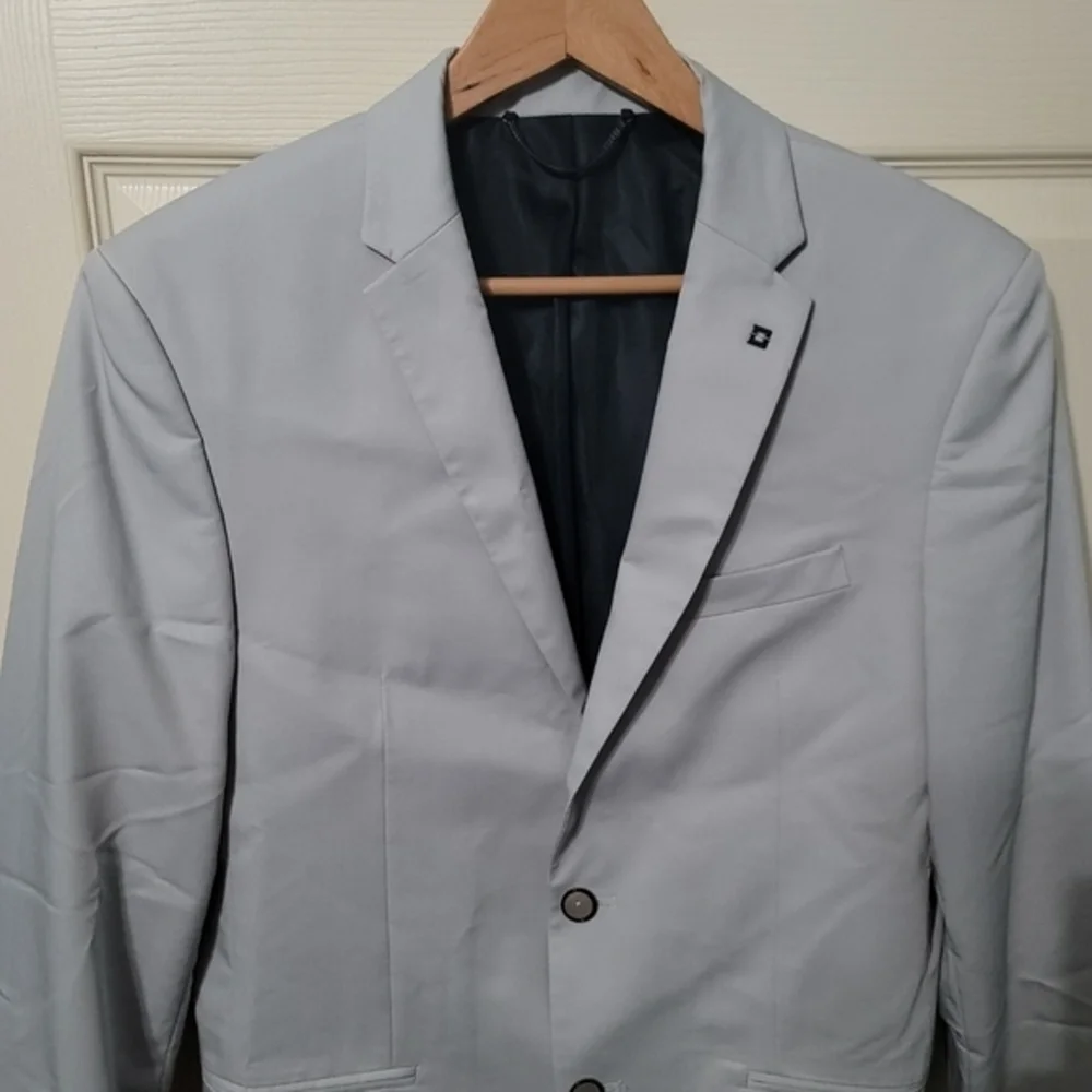 Zara Comfort Suit Cool Jacket Sz 40 Spring Summer Breathable Blazer‎ Lt. Grey.
